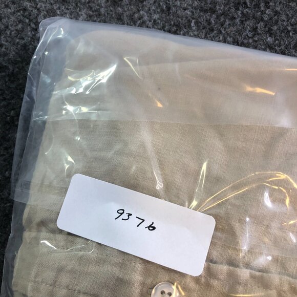 Quince Shirt Mens Large Beige Oatmeal 100% Linen Flax Long Sleeve Button - Picture 10 of 10